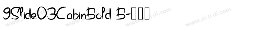 9Slide03CabinBold B字体转换